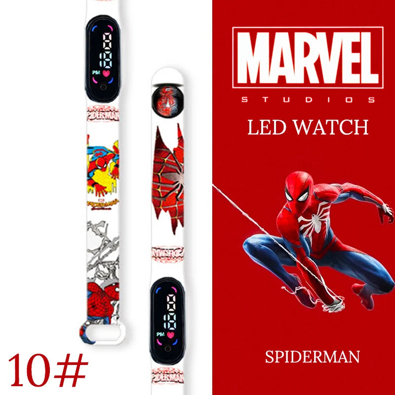 MINISO Spiderman Kids Digital Watch - Waterproof LED Sport Wristband