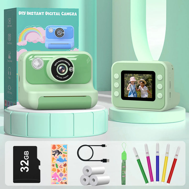 Gofunly Kids Instant Print Camera – 1080P HD Thermal Printing