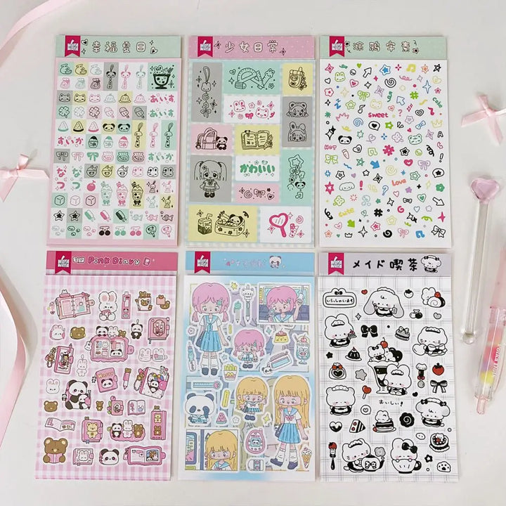 Kawaii Animal Deco Sticker Sheet