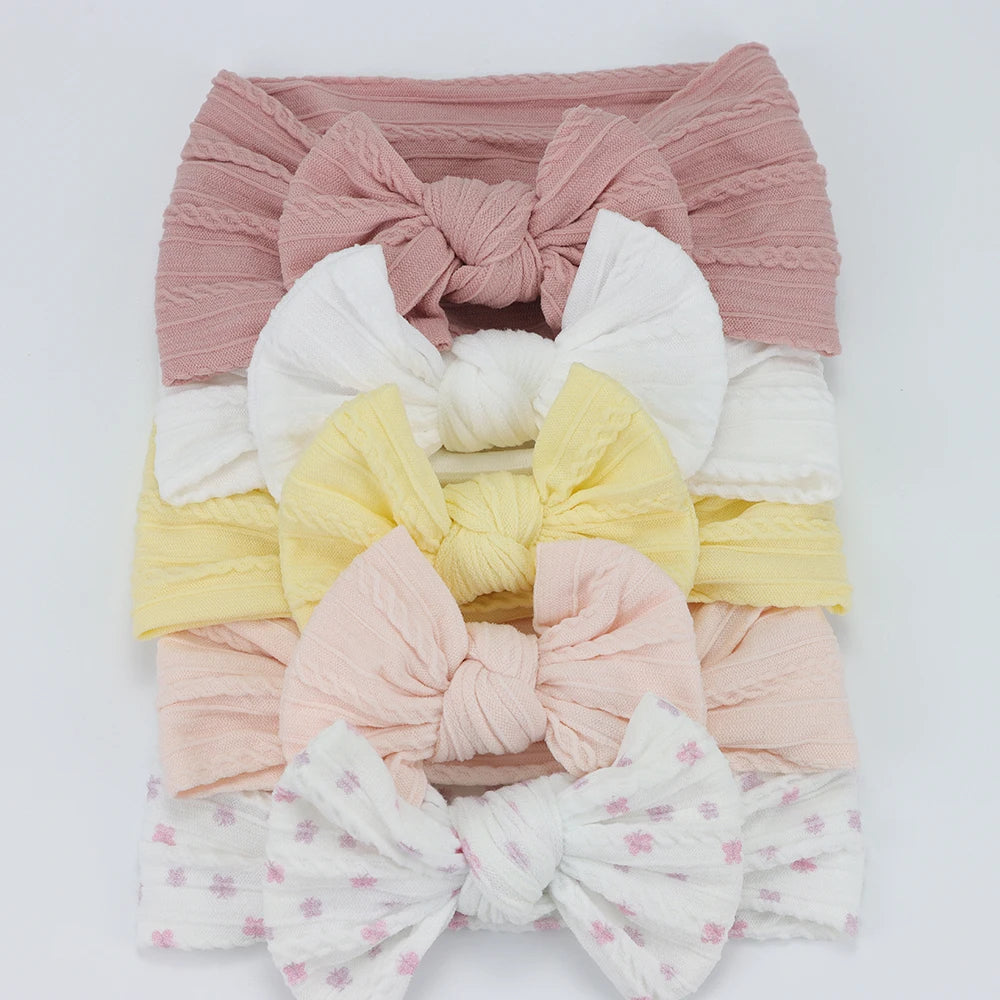 Baby Bows Headbands – Elastic Knit