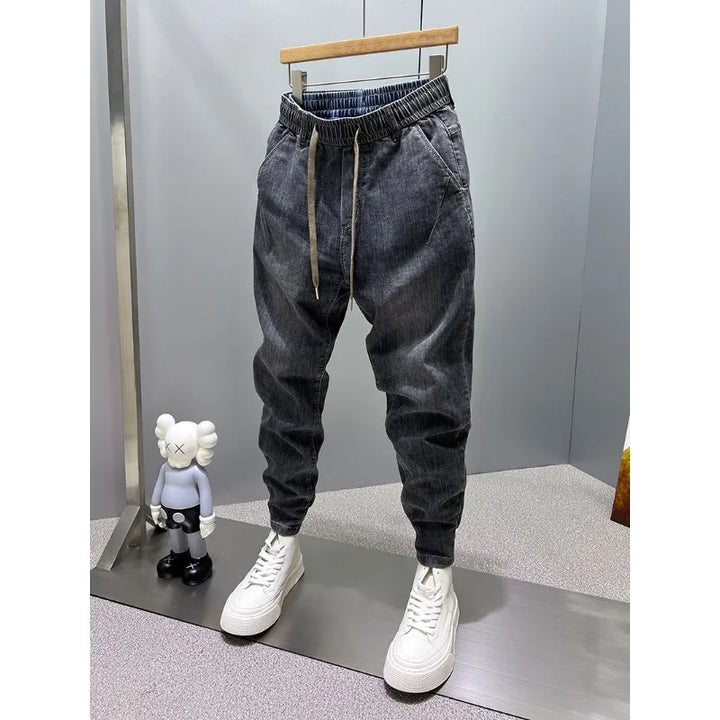 Casual Gradient Gray Jeans Men Fashion Loose Hip Hop Harem Pants  Fall Youth Outdoor Joggers Male Trousers Designer Streetwear