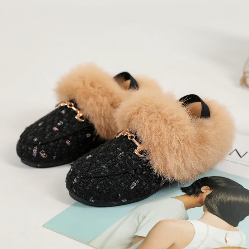 AS Kids Shoes – Fur Slides for Children