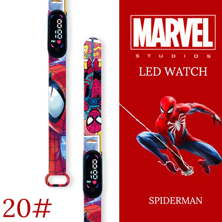 MINISO Spiderman Kids Digital Watch - Waterproof LED Sport Wristband