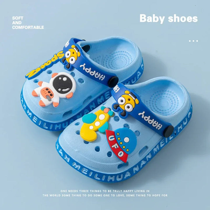 Children Garden Shoes Cute EVA Cartoon Beach Sandals Babies Summer Slippers High Quality Soft Kids Outdoor Slippers Flip Shoes