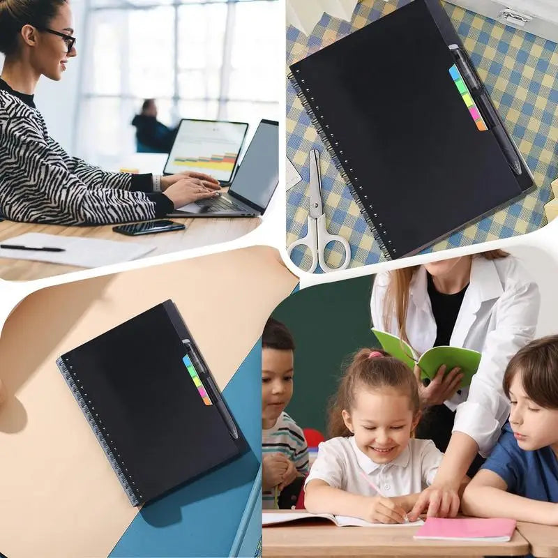 Reusable Smart Notebook Eco-Friendly Digitally Connected Notebook Smart Reusable Planner & Notepad Waterproof Mineral Stone