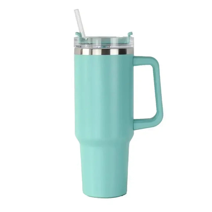 Water Bottle Insulated Tumbler with Handle Straw Double Wall Thermal Iced Travel Cup Car Thermos Mug Perfect Gift