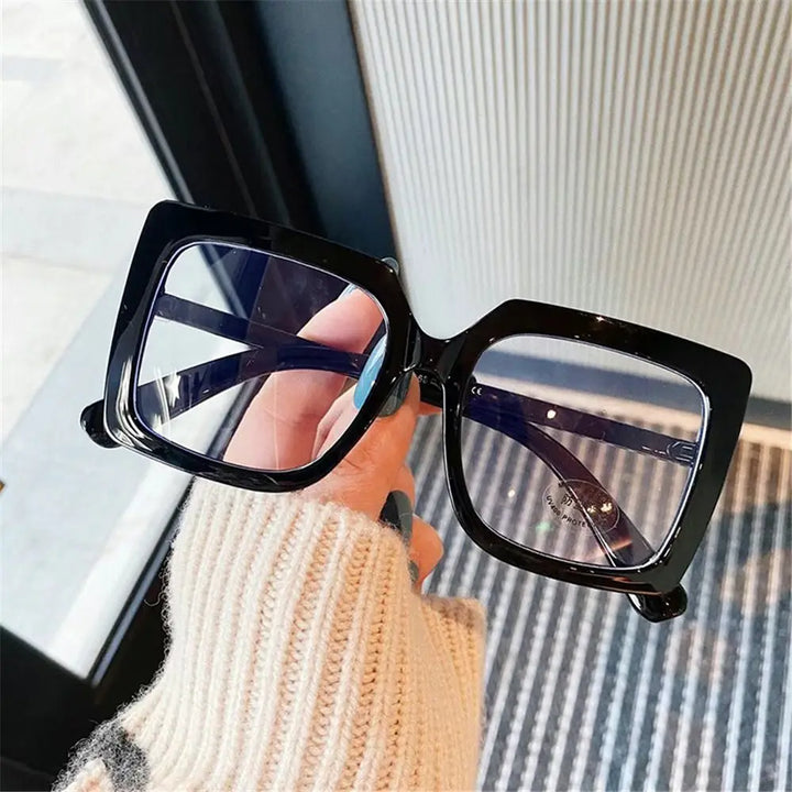 Big Square Anti Blue Light Glasses Women's Glasses New Trend Computer Goggles Glasses Transparent Optical Spectacle Eyeglasses