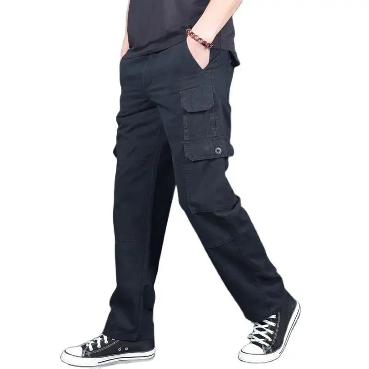 Fashion Cargo Pants Men Casual Loose Baggy Straight Trousers Streetwear Cotton Joggers Clothes