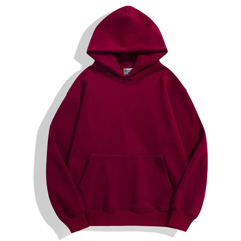 16.9oz Heavy Cotton Velvet Hoodie – Thick Fleece Pullover