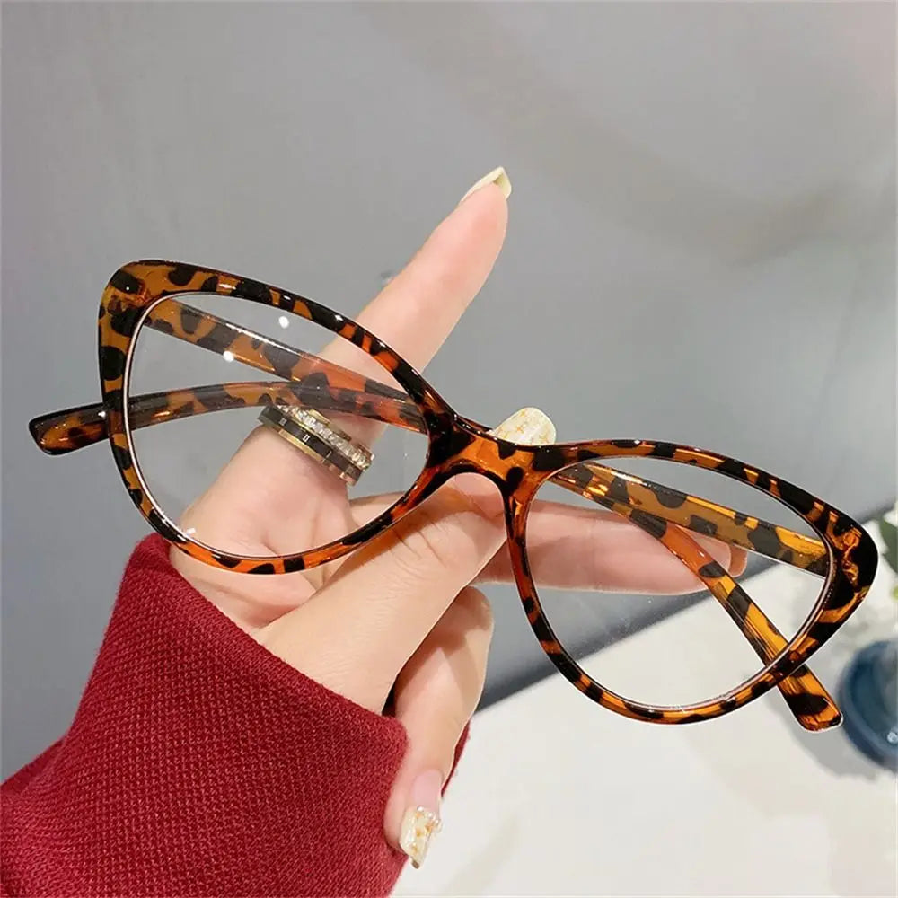 Women Anti Blue Rays Glasses Fashion Cat Eye Computer Goggles Big Frame Eyeglasses Vision Care Blue Light Blocking Eyewear