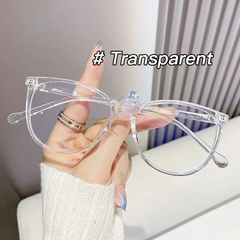 New Fashion Glasses for Women Retro Transparent Glasses Anti Blue Light Eyeglass Frame Luxury Brand Design Four Seasons Spectac