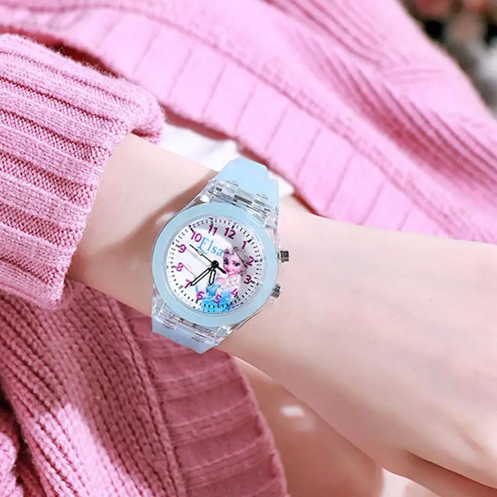 "Disney Frozen Princess LED Watch - Luminous Kids Timepiece