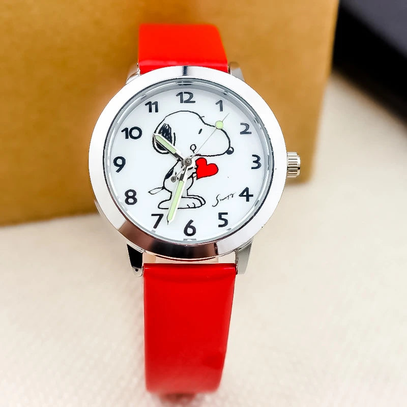 MINISO Snoopy Kids Quartz Watch - Kawaii Noctilucent Design