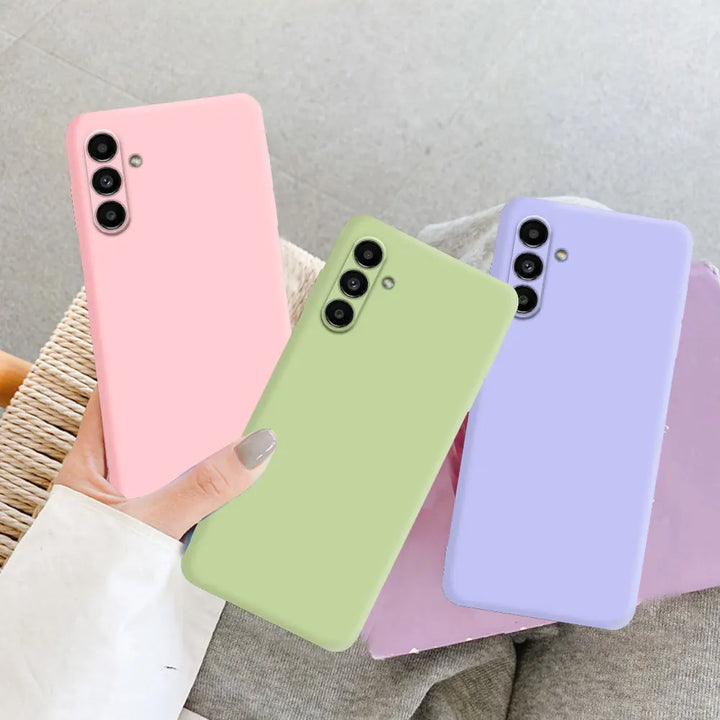 Original Solid Silicone Phone Case For Samsung Galaxy A55 A35 A25 A15 A05 A05S A04 A04S A04E A14 A24 A34 A54 5G Cover Cases