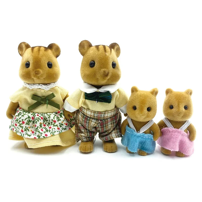 Forest Animal Family 1_12 Dollhouse Accessories Mini_yythk