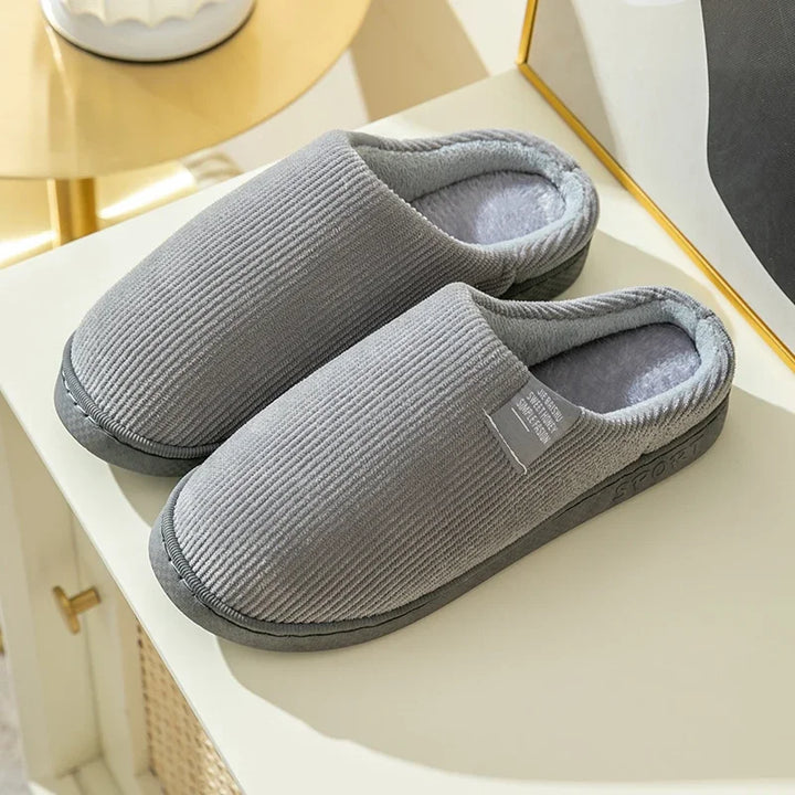 Thick Sole Home Indoor Outside Men And Women Couples Winter Household Warm Fluffy Slippers High Heels Plush Cotton Shoes Ladies