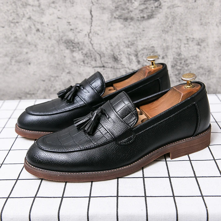 Leather Casual Loafers – Men's Slip-On Dress Shoes