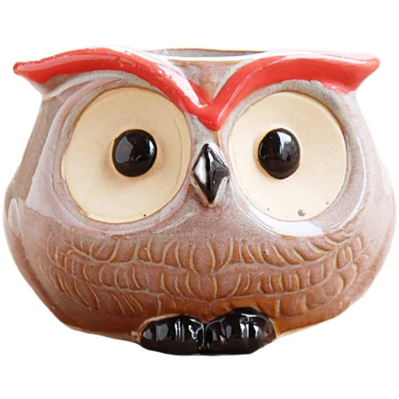 Cute Owl Ceramic Planter