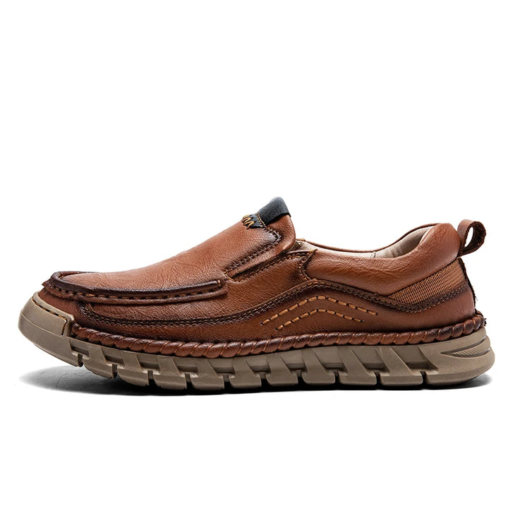 Retro Loafer Shoes – Men's Genuine Leather Slip-On