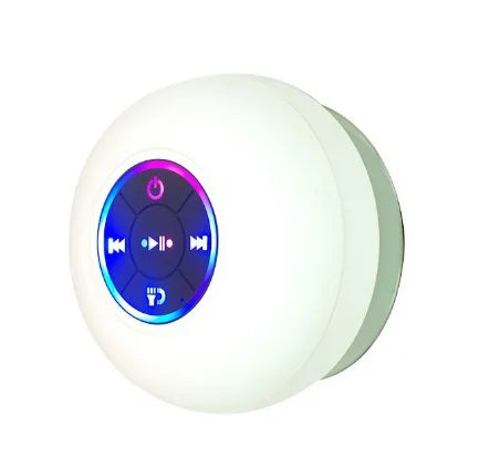 Portable Bluetooth Audio Ipx4 Waterproof Led Lights Bathroom Outdoor Large Suction Cup Can Be Adsorbed Wall Speaker