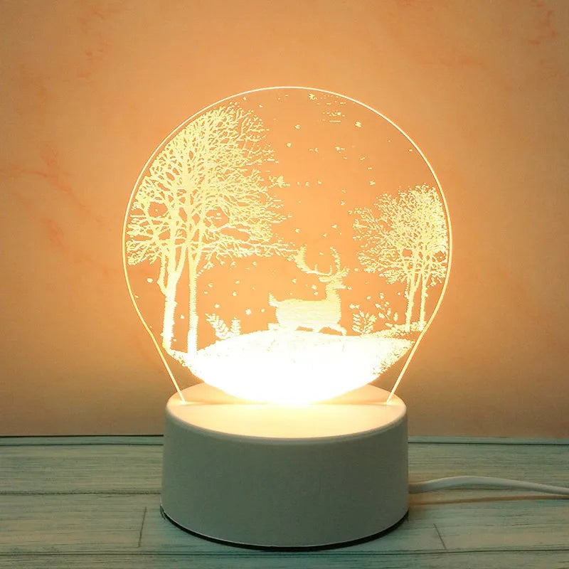 USB Acrylic Night Lights – Xmas Decor