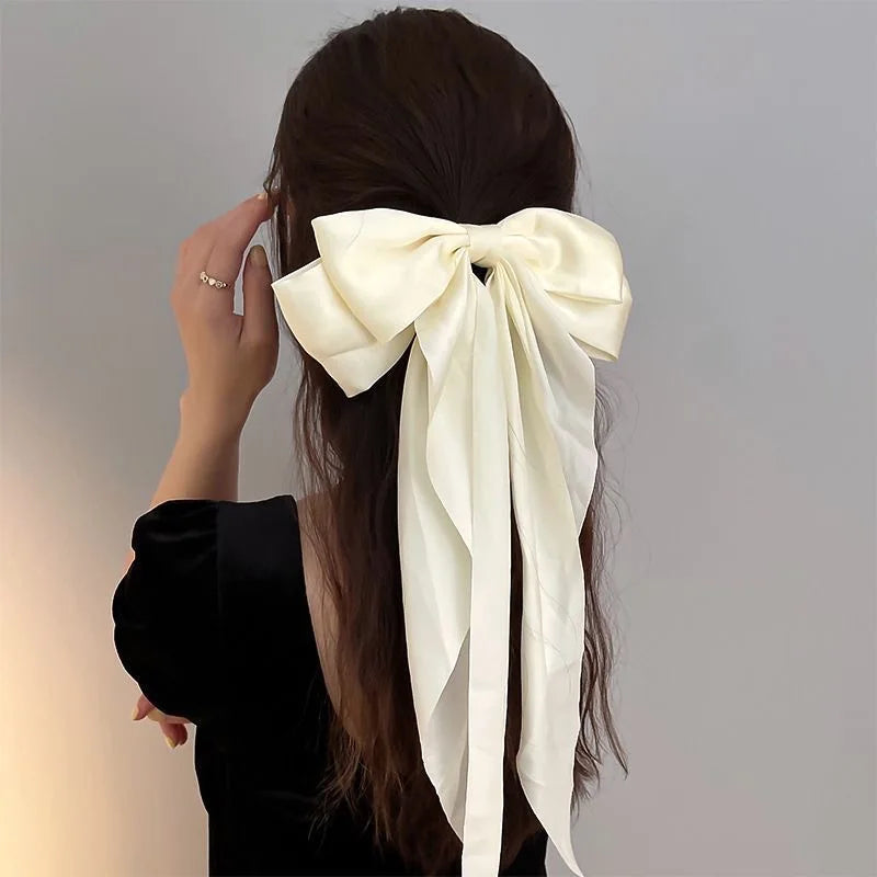 Elegant Bow Ribbon Hair Clip – Satin Bowknot Hairpin