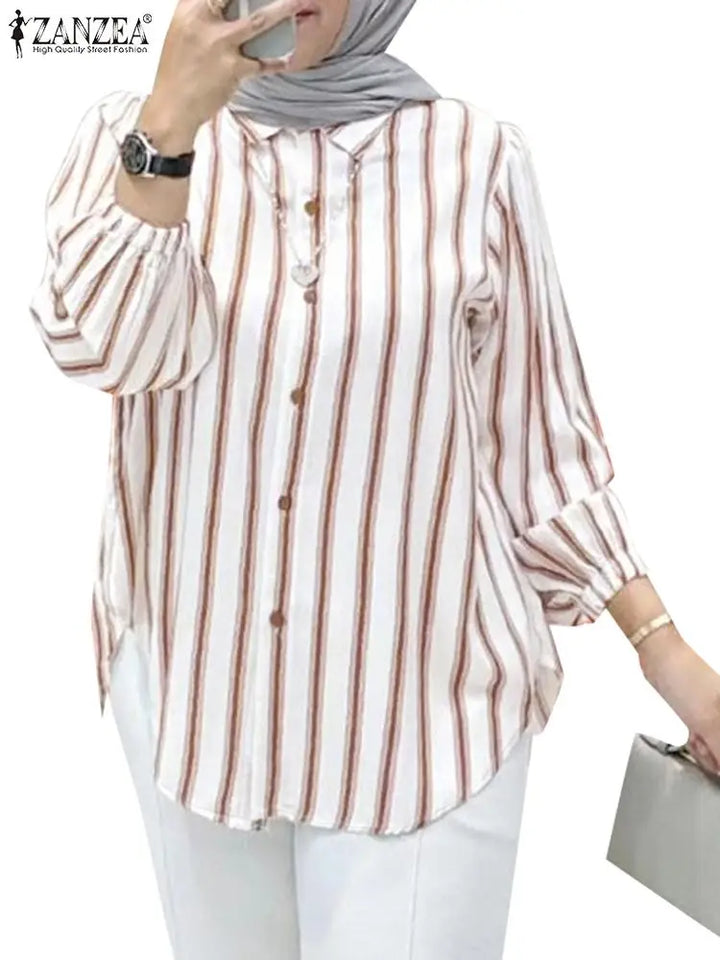 ZANZEA OL Stripe Tunic