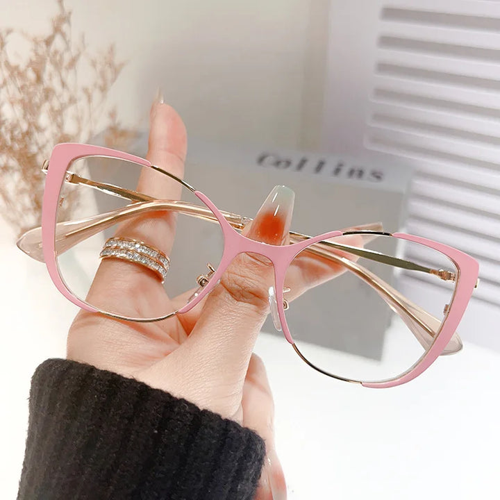 Fashion Cat Eye Anti-blue Light Glasses Women Photochromic Lenses Blue Light Blocking Eyewear