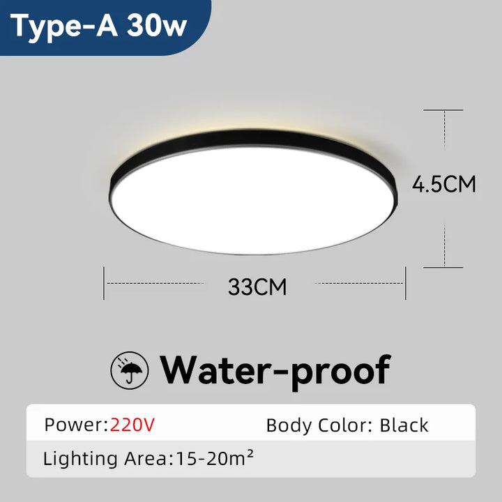 Modern Led Ceiling Lamp Ceiling Light Fixture Waterproof Bathroom Lights For Kitchen Bedroom Living Room Indoor Lighting 85-220V