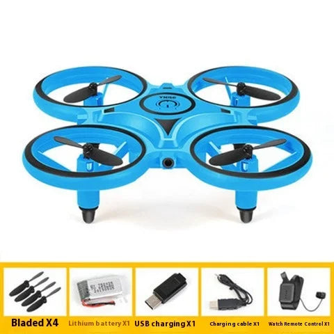 Rc Intelligent Gesture Induction Uav Flying Saucer Watch Quadcopter Fall Resistant Suspension Remote Control Small Aircraft Toy