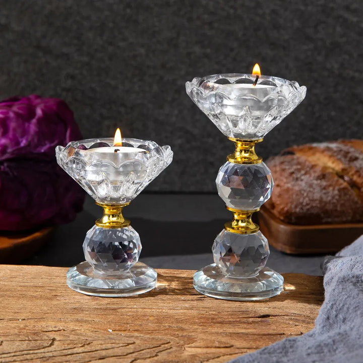 Crystal Glass Candle Holder