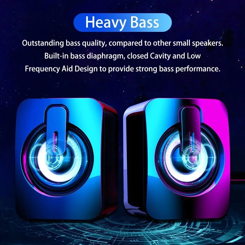 Computer Speaker For PC Laptop Desktop Caixa De Som Bluetooth Portable Sound Box Music Wireless Wire USB Mini Column Acoustics