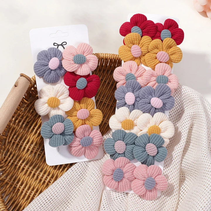 Children's Flower Hair Clip Set