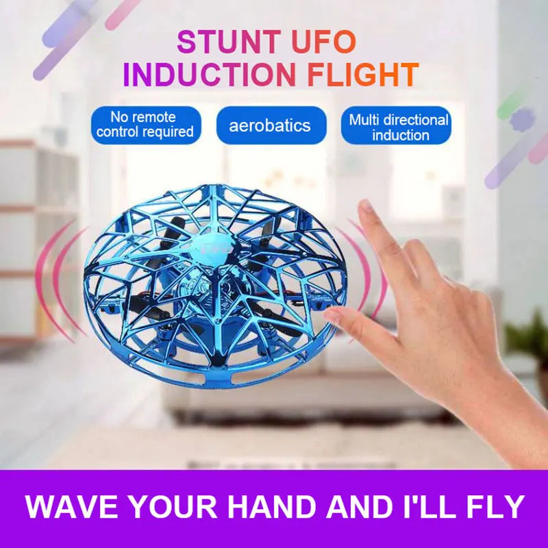 UFO induction aircraft remote control aircraft flying ball drone gesture intelligent suspended flying saucer children's toy boy