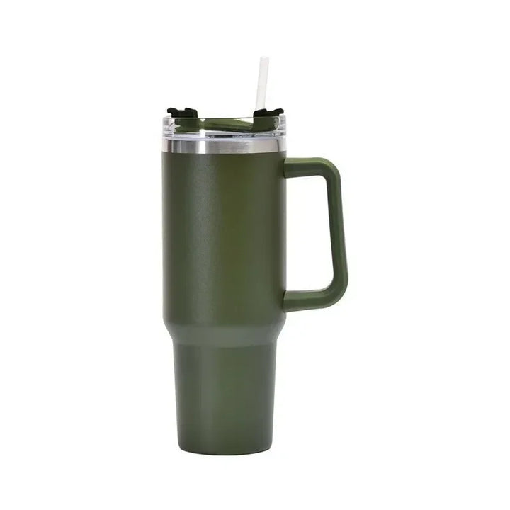 Water Bottle Insulated Tumbler with Handle Straw Double Wall Thermal Iced Travel Cup Car Thermos Mug Perfect Gift