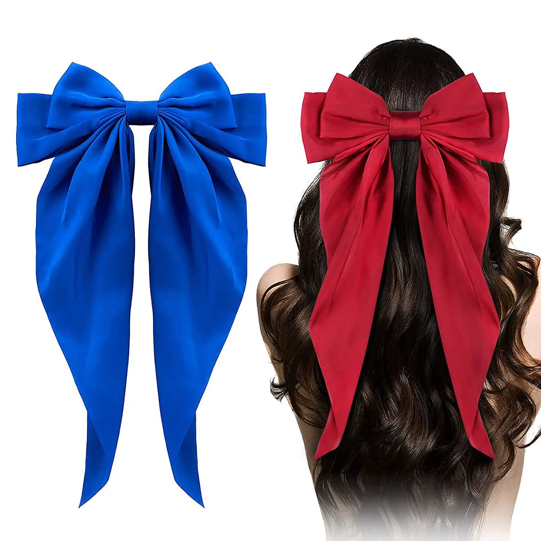 Elegant Bow Ribbon Hair Clip – Satin Bowknot Hairpin