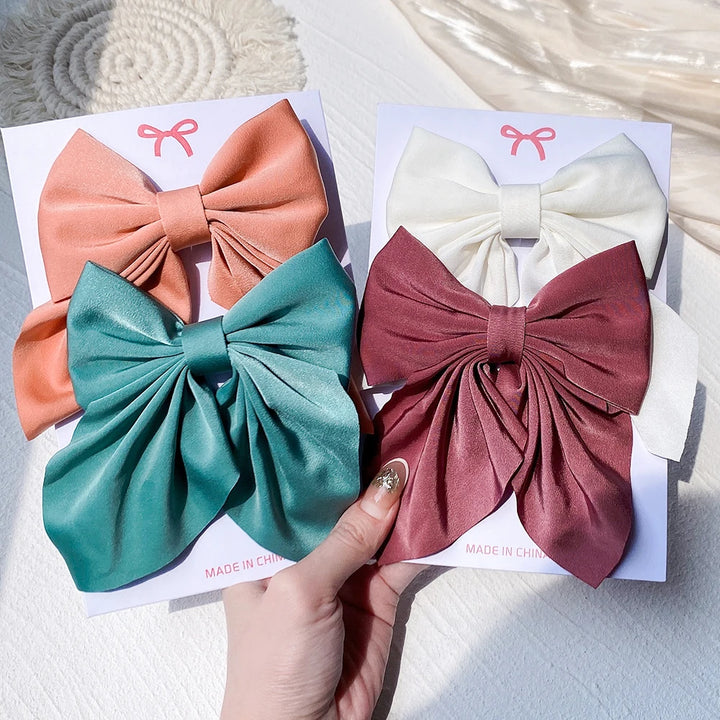 Sweet Print Bow Hair Clips – Summer Accessories