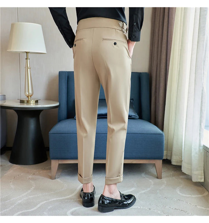 Men's Suit Pants – High-Quality Slim Fit, Solid Color