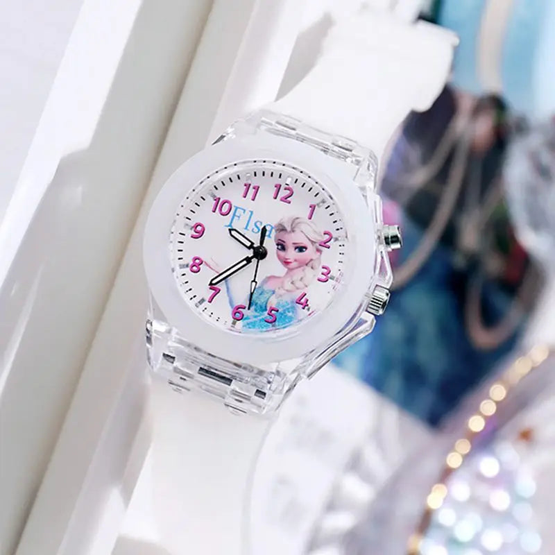 "Disney Frozen Princess LED Watch - Luminous Kids Timepiece