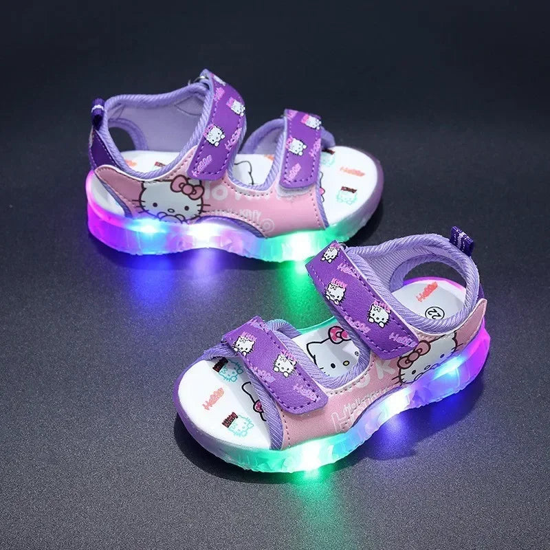 Baby LED Light Sandals – Hello Kitty Anti-Slip Shoes