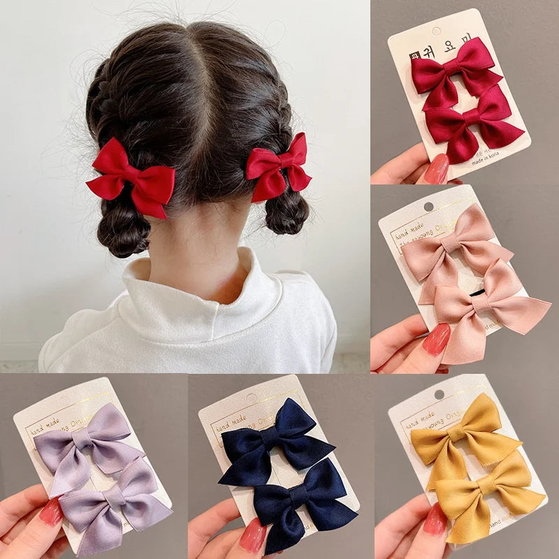 Bow Hair Clip Set – Elegant Flower Design