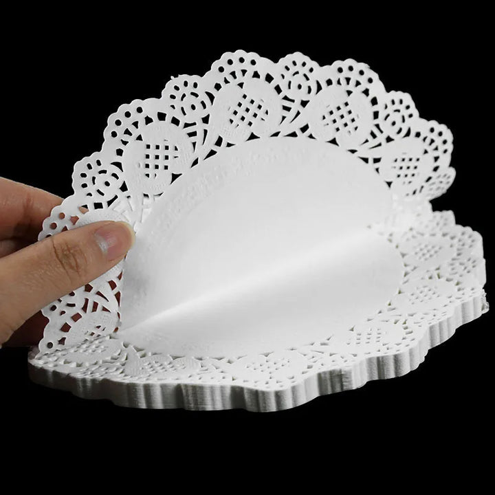 100pcs White Lace Coaster Doilies - Wedding & DIY Decor