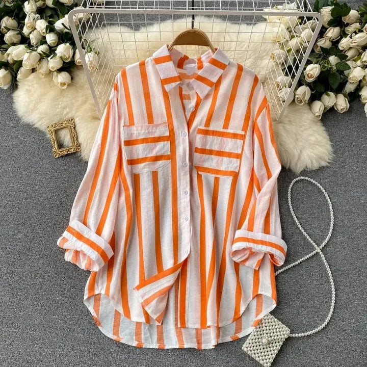 Striped Polo Blouse