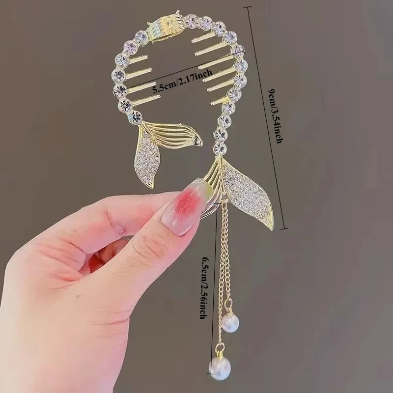 Shiny Angel Wing & Animal Ears Hair Clips - Elegant Tassel Pearl Hairpins