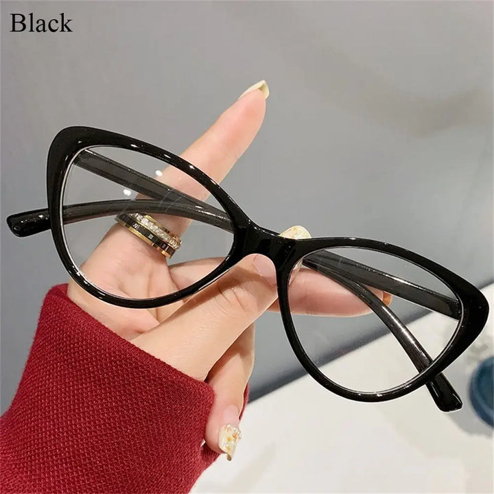 Women Anti Blue Rays Glasses Fashion Cat Eye Computer Goggles Big Frame Eyeglasses Vision Care Blue Light Blocking Eyewear