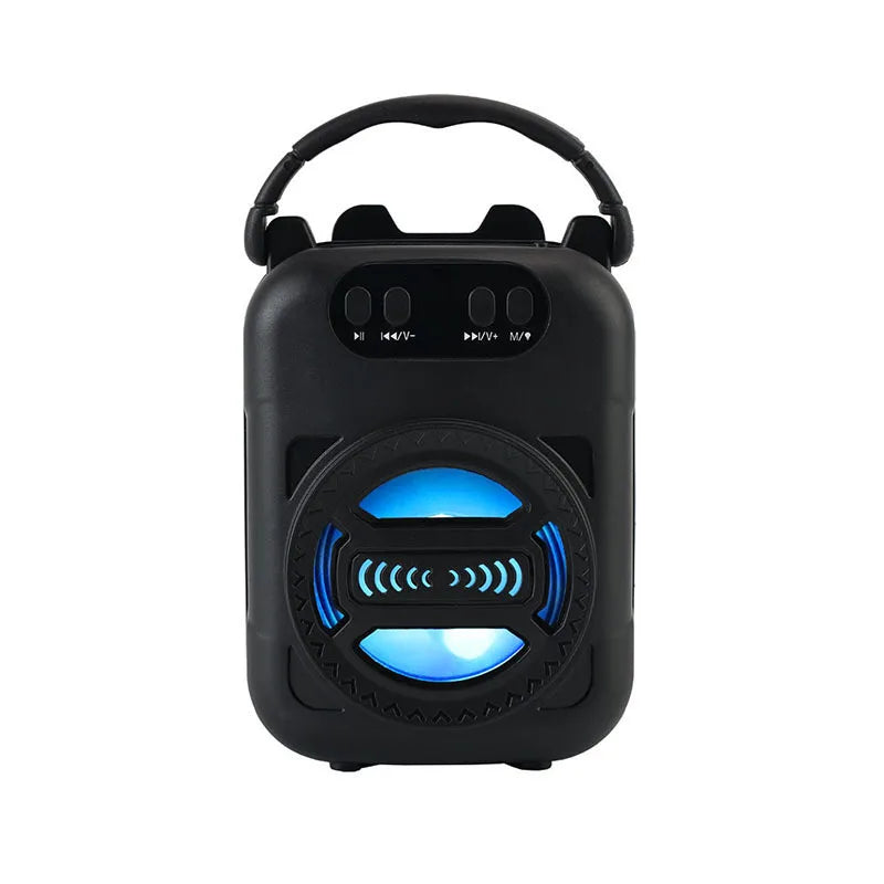 Karaoke Wireless Bluetooth Speaker LED Light Dual Speakers 500mAh Super Volume Portable Outdoor Home Audio Square Dancing