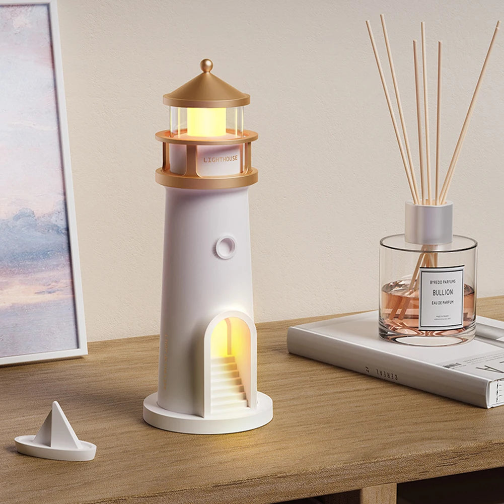 Lighthouse Projection Light Small Night Light Multi-Function Creative Desktop Light Atmosphere Light for Home Decor