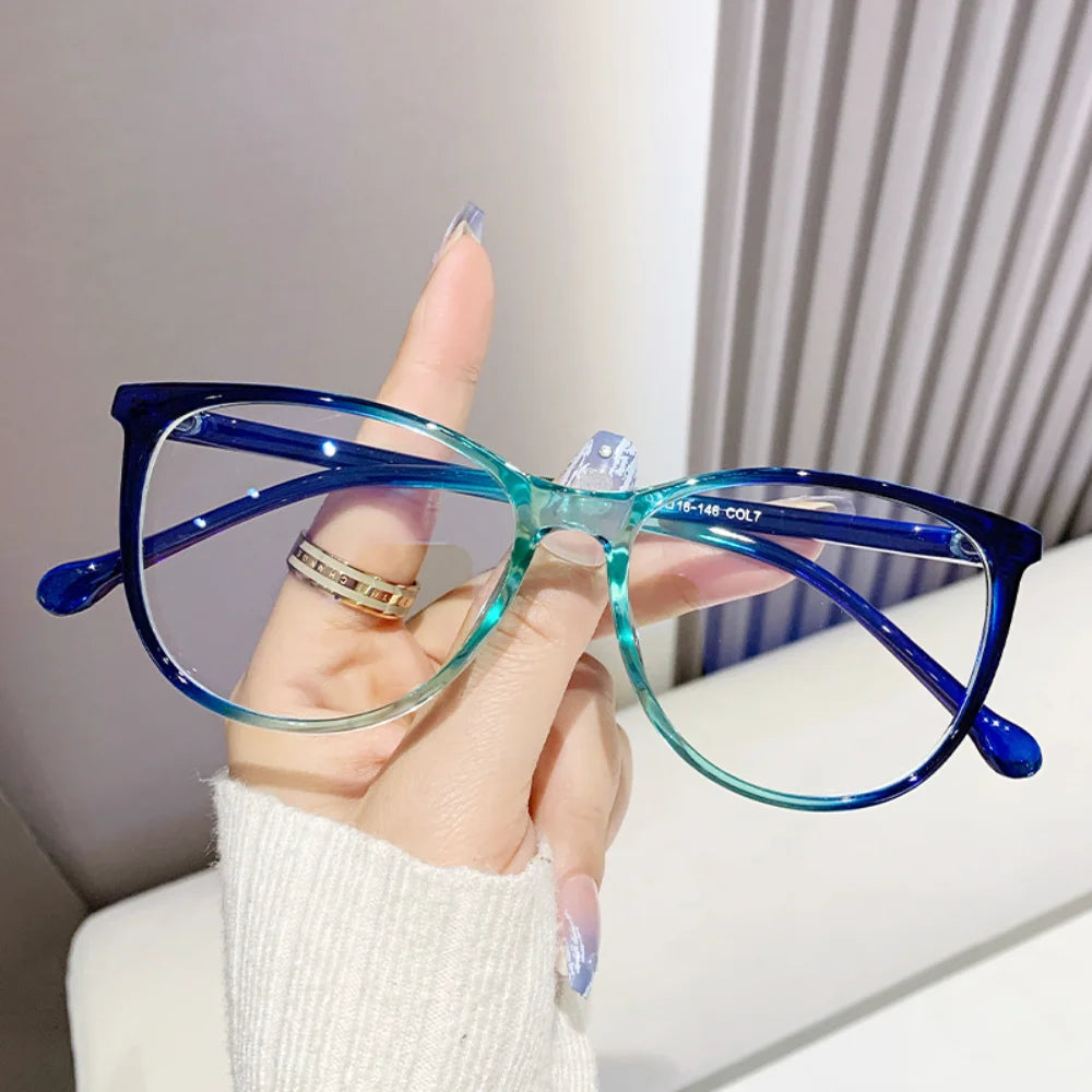 New Fashion Glasses for Women Retro Transparent Glasses Anti Blue Light Eyeglass Frame Luxury Brand Design Four Seasons Spectac