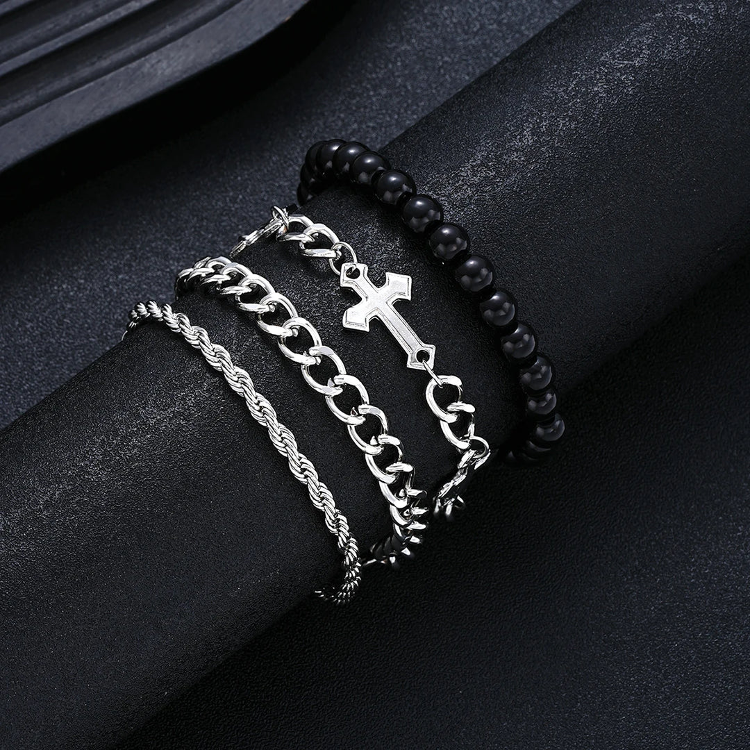 Stainless Steel Bracelet Set – Punk Fashion