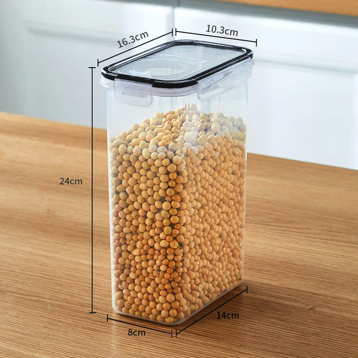 Food Storage Containers with Lids Stackable Treat Box Containers for Kitchen Pantry Organization Containers for Rice Dispenser